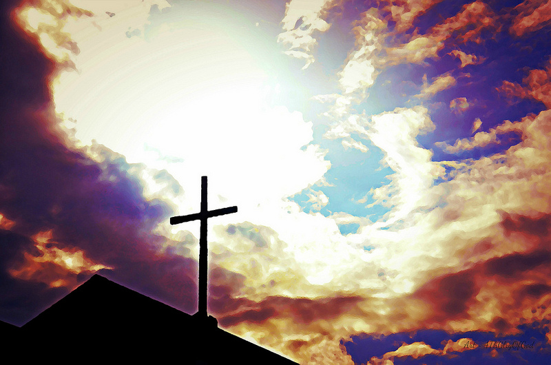 Image of silhouette of crucifix