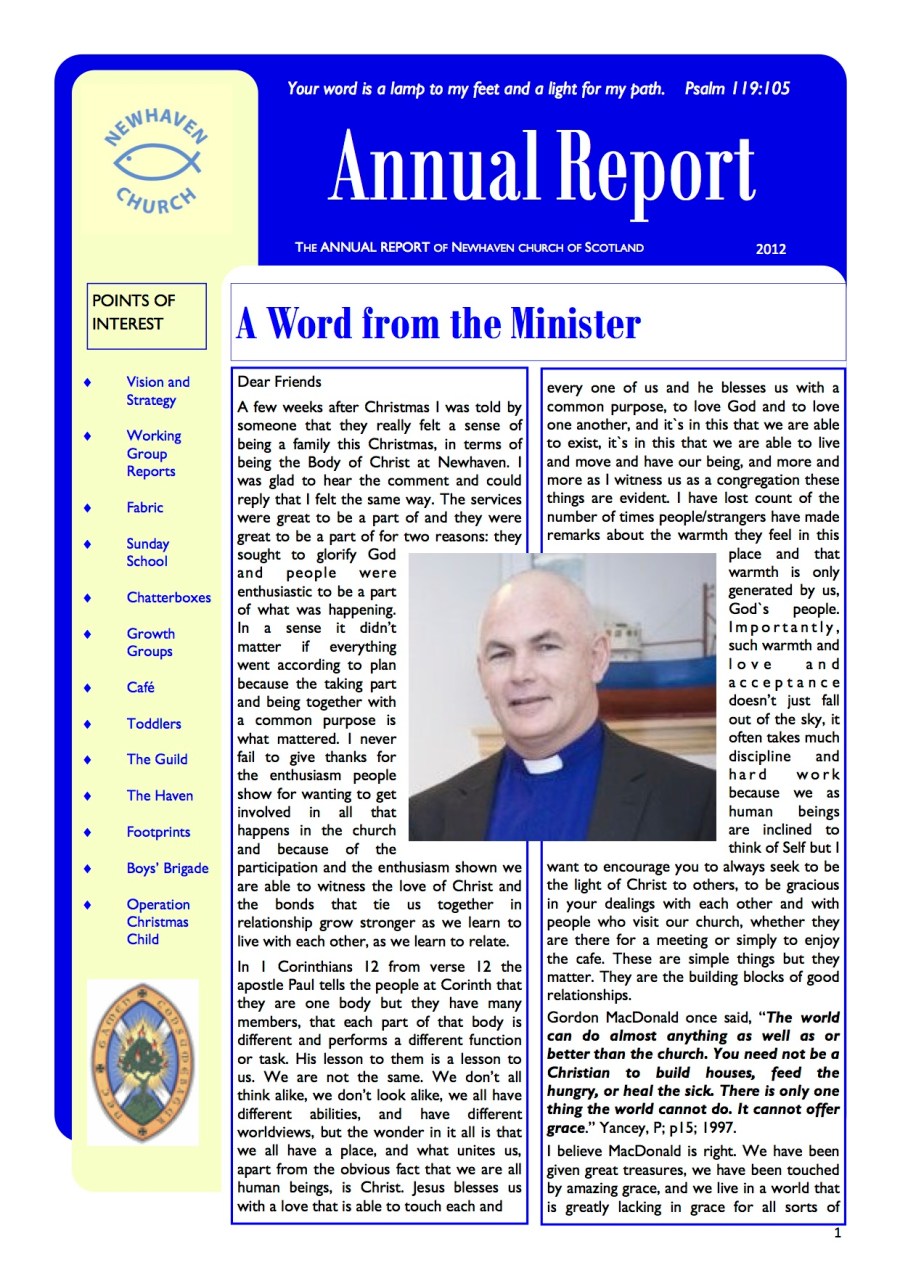 Image of front page of the annual report