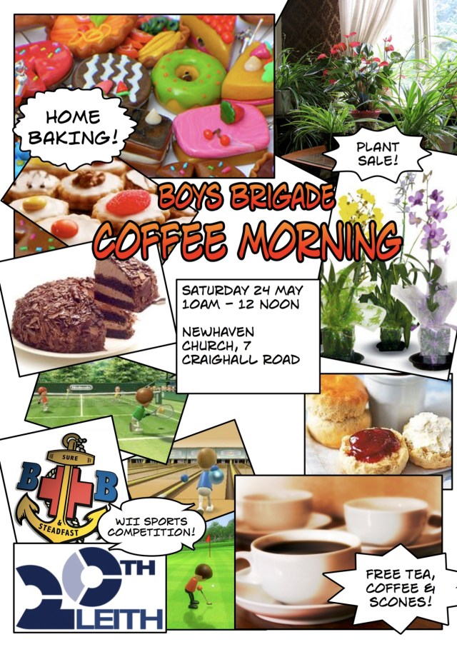 Boy's Brigade coffee morning 2014 flyer