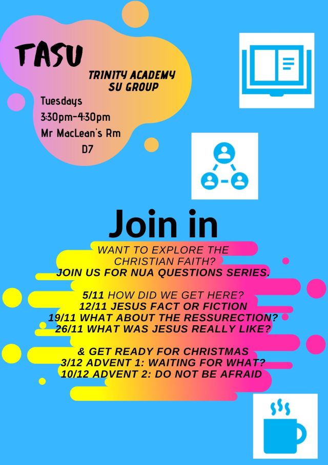 TASU_Tuesdays 3_30pm-4_30pm Mr MacLean's Rm- NovDec2019